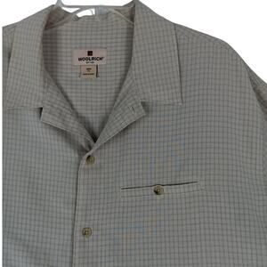 Woolrich Shirt‎ Men's XL Beige Barley Outdoor Breathable Checkered Modal Blend